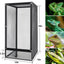 REPTI ZOO vertical foldable screen reptile terrarium cage with dimensions and reptile examples