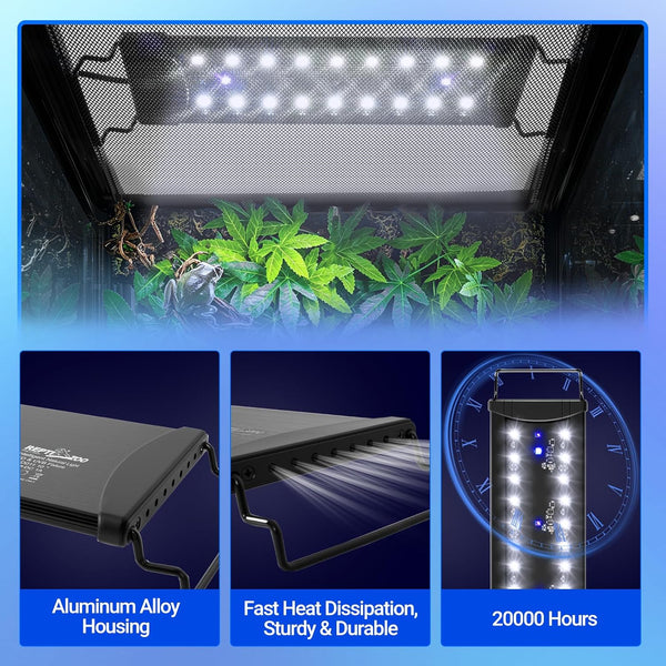 REPTIZOO Dimmable UVB LED Reptile Light with Timer
