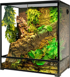 Extra Large Tall Reptile Tank 36x18x36inch 100 Gallon with Mesh for Chameleon Arboreal Lizard Frog, Water-Land Turtle Tortoise Aqua Tank with Drainage Pipe