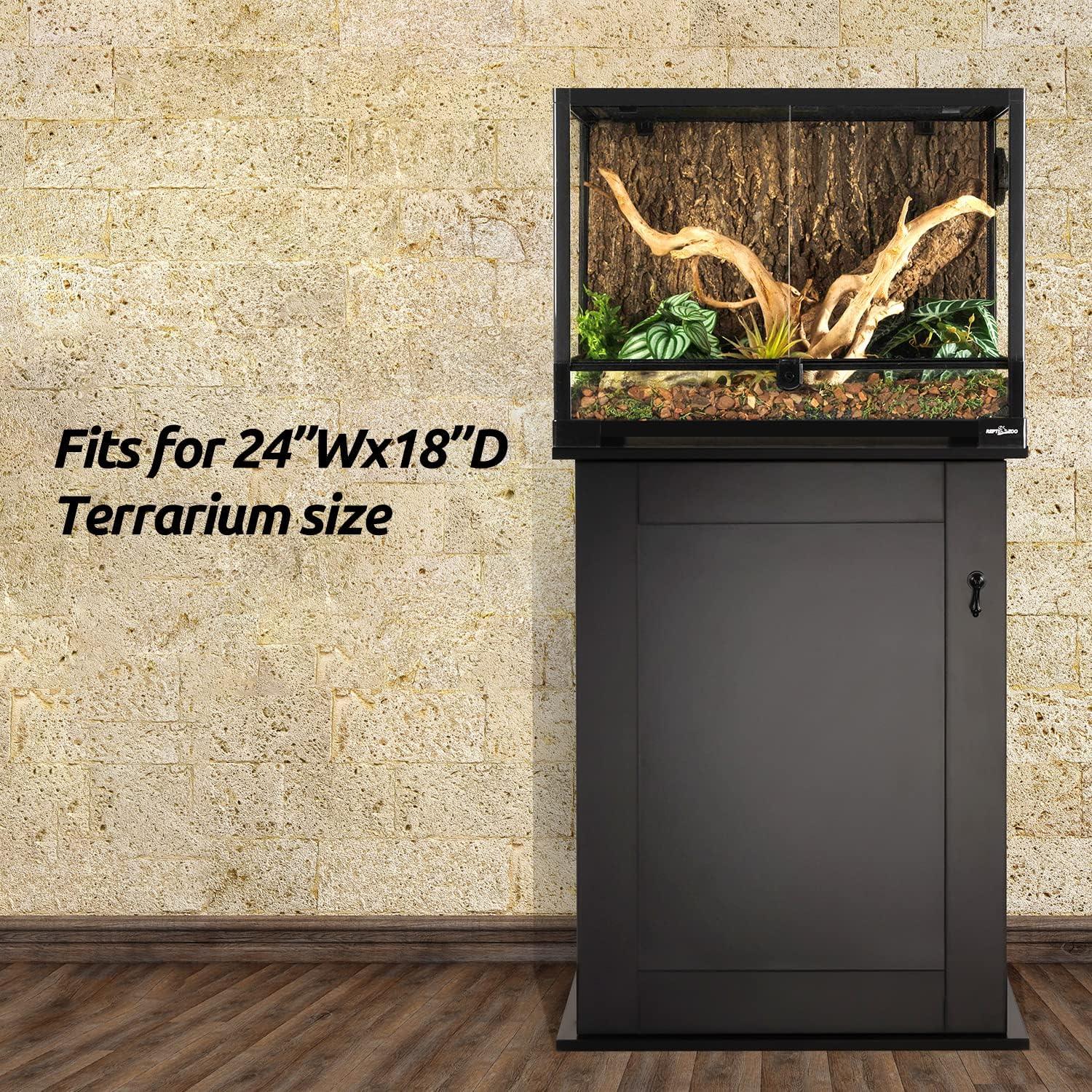 Reptile Terrarium Stand Wooden Terrarium Cabinet 24”Wx18”D – REPTI ZOO