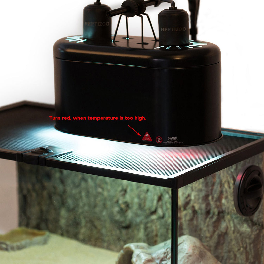 REPTI ZOO Dual Reptile Light Fixture for Reptile Dome UVB Light Fixture Dual Lamp Cap Heat Lighting Lamp Kit