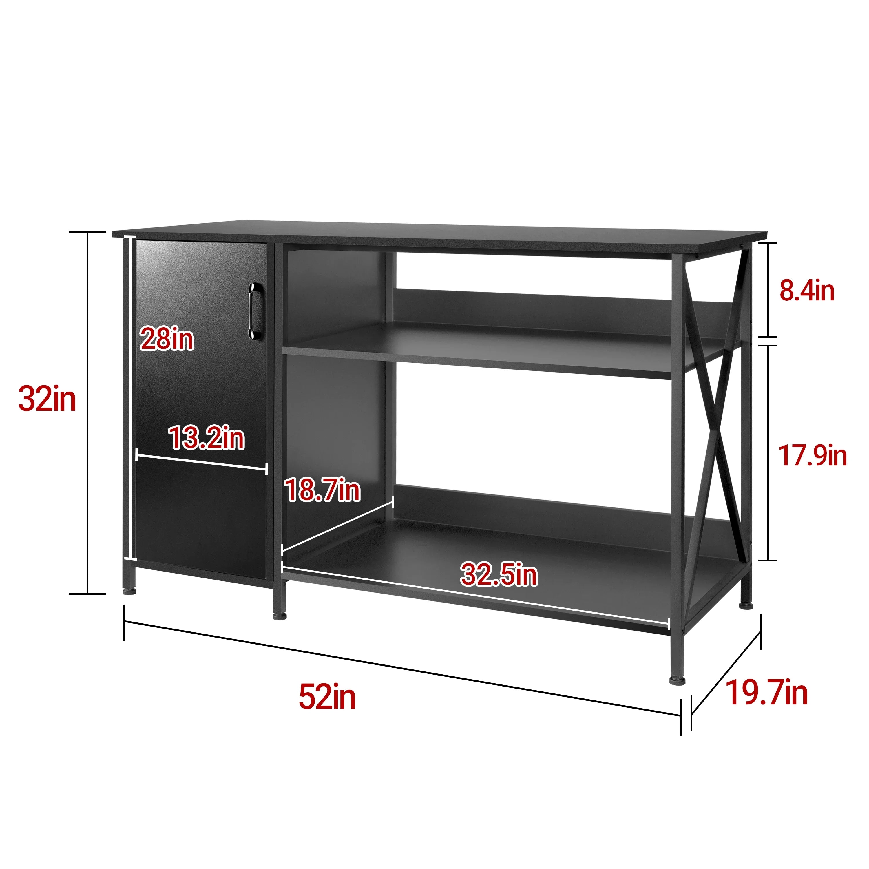 REPTIZOO 55-75 Gallon Metal Reptile And Aquarium Stand, Black Secondary image