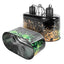 Dual dome reptile heat and UVB lamp fixture with decorative splatter design