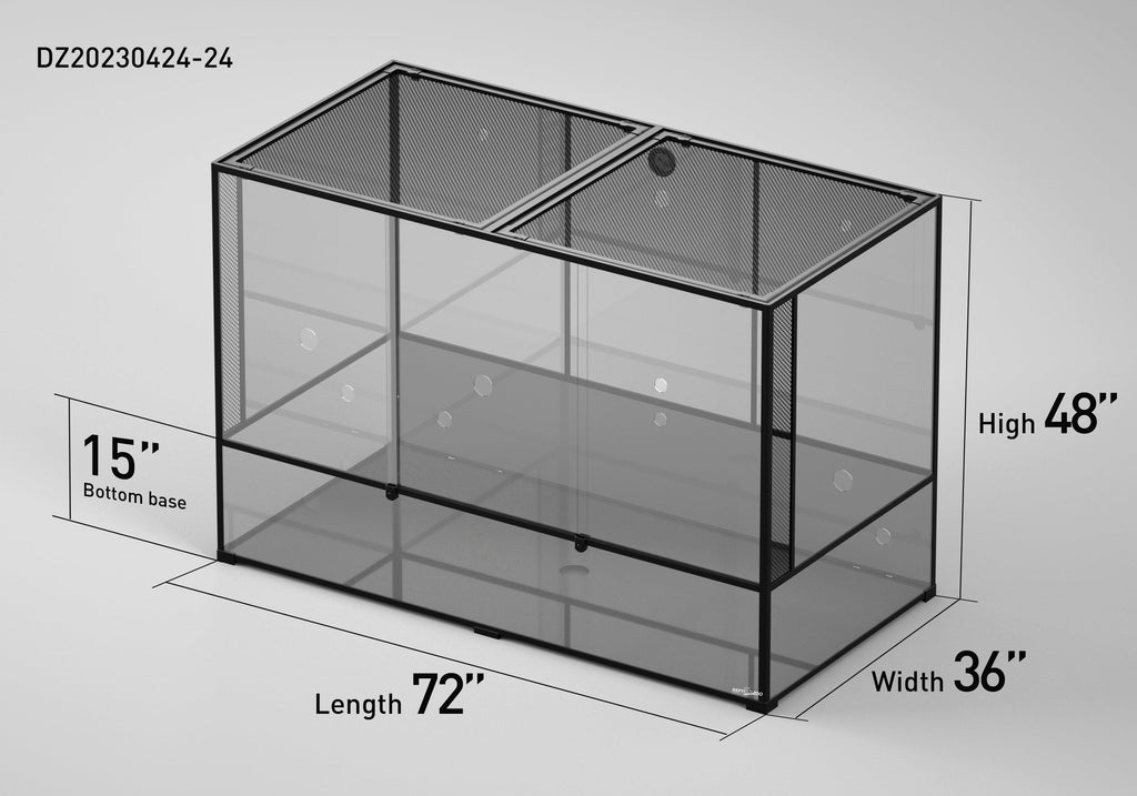 REPTI ZOO Customed Reptile Cage 72" x 36"x 48" Glass Reptile Terrarium (includes shipping and tax) - REPTI ZOO