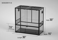Load image into Gallery viewer, REPTI ZOO 30&quot; x 15&quot;x 30&quot; Glass Reptile Terrarium with Sliding Door Custom Reptile Tank (customed reptile cage) - REPTI ZOO