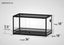 Rectangular glass reptile terrarium with mesh top, 34x18x18 inches, side vent, sliding doors
