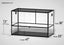 Large glass reptile terrarium with mesh top, 47x23x30 inches, labeled dimensions