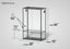 Large glass reptile terrarium 46x30x15 inches with ventilation ports and metal frame