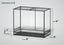 Large glass reptile terrarium with mesh top, 60x30x48 inches, shown with labeled dimensions.