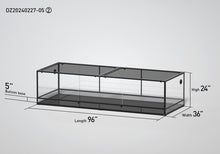 Load image into Gallery viewer, REPTI ZOO 96&quot; x 36&quot;x 24&quot; Glass Reptile Terrarium with Sliding Door Custom Reptile Tank (customed reptile cage)