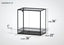 36x22x36 inch glass reptile terrarium enclosure with labeled dimensions