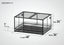 Large glass reptile terrarium with mesh top, 48x36x24 inches, ventilation side ports