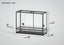 Glass reptile terrarium with mesh top, sliding doors, and dimensions 48x18x36 inches