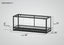 Glass reptile terrarium with mesh top, 42x15x17 inches, labeled dimensions, black frame.