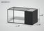 Large glass reptile terrarium with mesh top, measuring 48x24x24 inches, side view