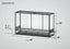 Large glass terrarium with mesh top, 60x18x36 inch reptile enclosure dimensions displayed.
