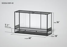 Load image into Gallery viewer, REPTI ZOO 168 Gallon 60&quot; x 18&quot;x 36&quot; Glass Reptile Terrarium with Sliding Door Custom Reptile Tank (customed reptile cage)