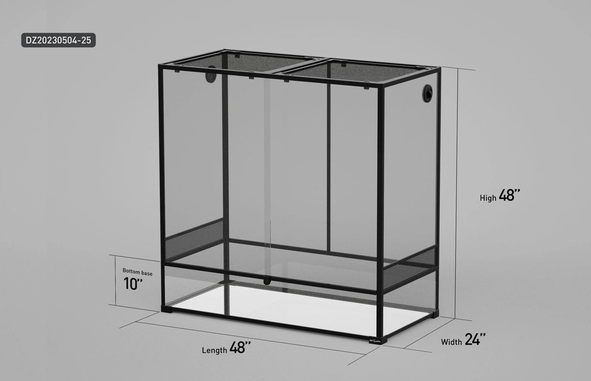 REPTI ZOO 48" x 24"x 48" Glass Reptile Terrarium Supplementary price link - REPTI ZOO Main image