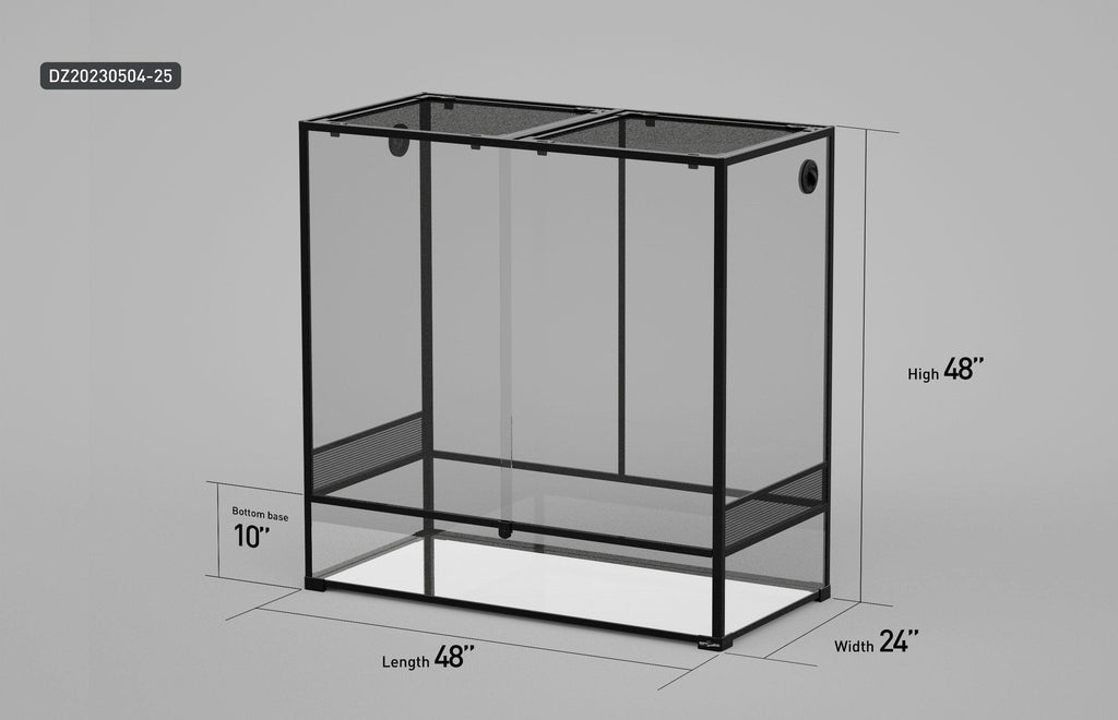 REPTI ZOO 48" x 24"x 48" Glass Reptile Terrarium Supplementary price link - REPTI ZOO