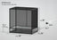 Mesh reptile terrarium, 36x24x36 inches, labeled dimensions, with misting system accessory.