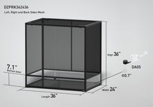 Load image into Gallery viewer, REPTI ZOO 36&quot; x 24&quot;x 36&quot; Glass Reptile Terrarium with Sliding Door Custom Reptile Tank (customed reptile cage)