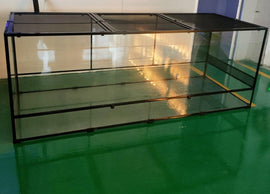 REPTI ZOO Oversized Size 8ft x 3ft x 3ft Glass Custom Reptile Tank - REPTI ZOO