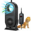 Reptile terrarium cooling fan with digital control and bearded dragon beside device