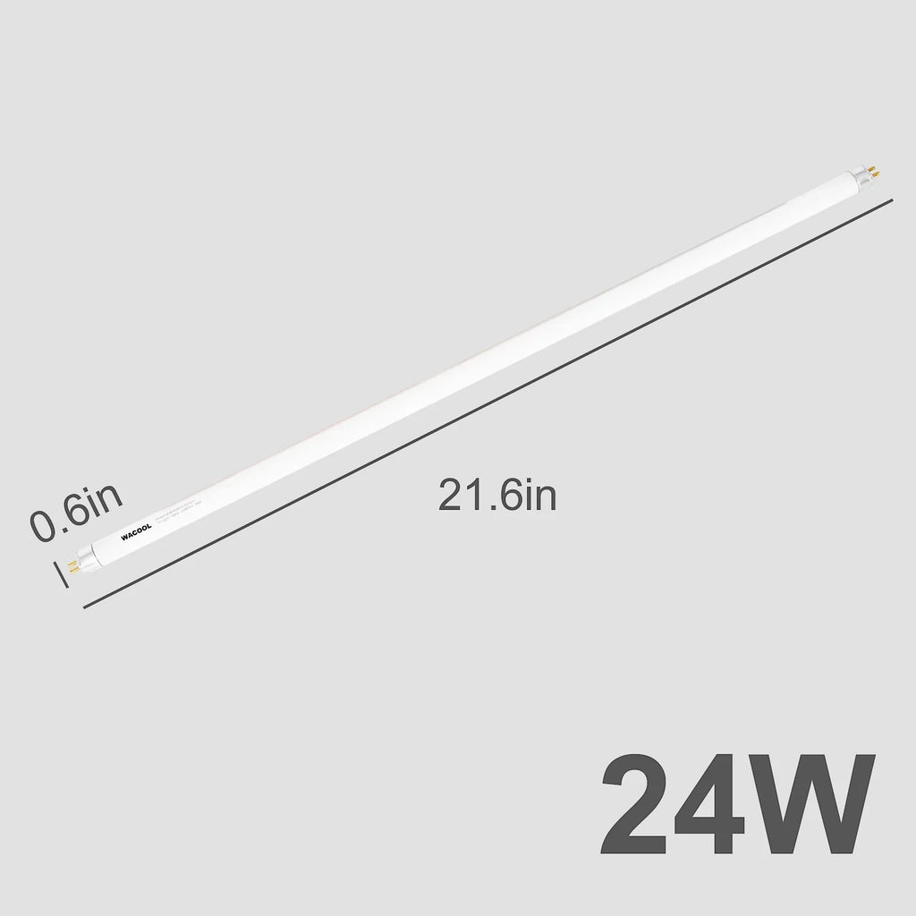 24W T5 UVB reptile light tube, 21.6 inch length, 0.6 inch diameter, ideal for terrariums