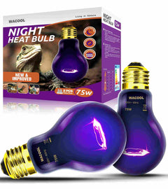 WACOOL Night Heat Lamp Bulb Moonlight Light Glass Heating Lamps Bulbs