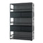 Stacked black reptile terrariums with glass sliding doors and ventilation panels