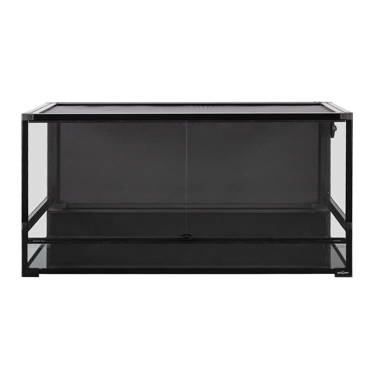 REPTI ZOO 120 Gallon Tempered Glass Reptile Large Terrarium Tank with Black PVC Back Panel Reptile Terrarium 48"x 24"x 24" Easy Folding NRK0127 - REPTI ZOO