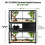 REPTI ZOO stackable reptile enclosure with dimensions and modular terrarium stacker.