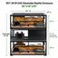 REPTI ZOO stackable reptile enclosure with terrarium stacker and dimensions.