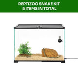 REPTI ZOO Pet Reptile Starter Snake Habitat Kit with Heat for Small Animals for reptile beginner