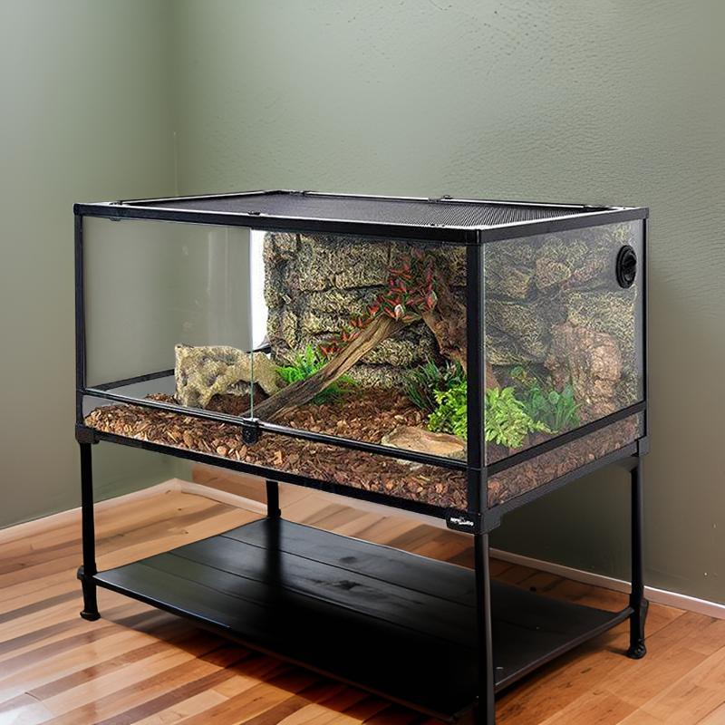 REPTI ZOO 67 Gallon Reptile Terrarium 36" x 24" x 18", Double Hinge Door with Screen Ventilation bearded dragon tank(Knock-Down) RK0134 Secondary image