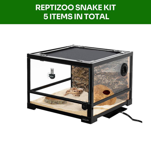 REPTI ZOO Pet Reptile Starter Snake Habitat Kit with Heat for Small Animals for reptile beginner - REPTI ZOO