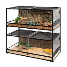 Load image into Gallery viewer, REPTI ZOO Stackable Reptile Terrarium  (2 tanks stacked)
