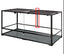 Large glass reptile terrarium with mesh top and sliding doors, ideal for reptiles or amphibians
