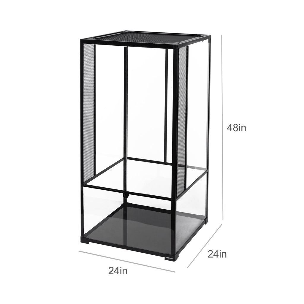 Reptizoo 120 Gallon vertical reptile tank 24Lx24Wx48H chameleons cage easy assembly RK242448A