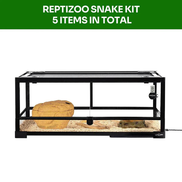 REPTI ZOO Pet Reptile Starter Snake Habitat Kit with Heat for Small Animals for reptile beginner - REPTI ZOO