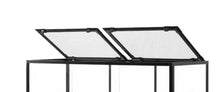 Load image into Gallery viewer, Glass reptile terrarium with dual hinged mesh lids, ideal for reptiles or amphibians.