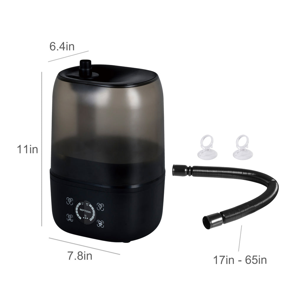 4L Reptile Fogger Mister for Reptile Terrariums， Humidifier Digital Tank Timing Terrarium Humidifier Smart Touch Screen Mister TF03