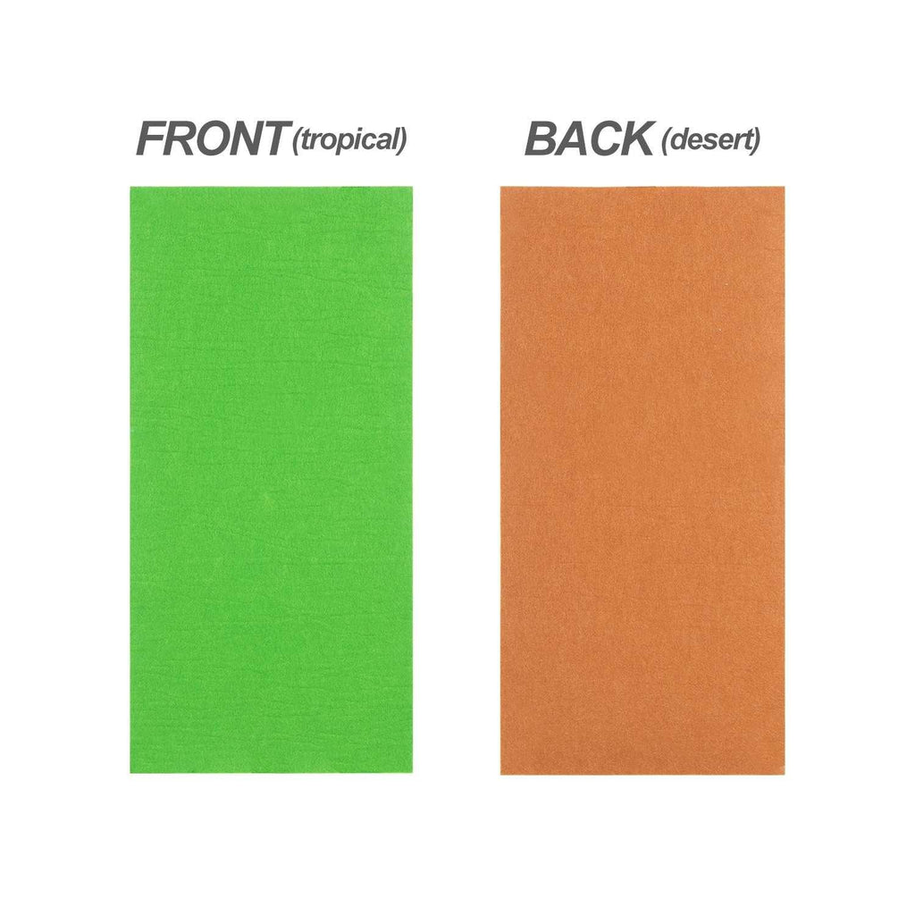 Reptile terrarium mat reversible green for tropical setup, brown for desert habitat