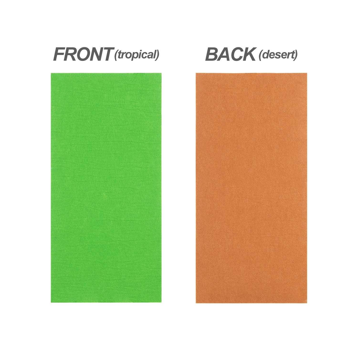 Reptile terrarium mat reversible green for tropical setup, brown for desert habitat