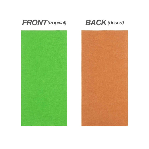 Reptile terrarium mat reversible green for tropical setup, brown for desert habitat