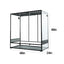 48x24x48 inch glass reptile terrarium with sliding doors, black frame, and ventilation ports