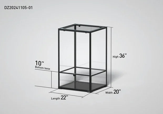 Glass reptile terrarium 36 inch high, 20 inch wide, 22 inch length, for reptiles or amphibians Main image