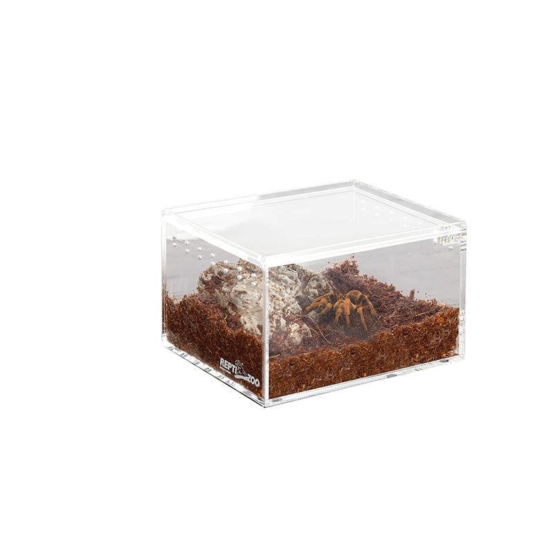 REPTI ZOO 0.15 Gallon 4.1"x3.3"x2.5" Magnetic Acrylic Case, Nano Enclosure Reptile Breeding Box - REPTI ZOO Main image