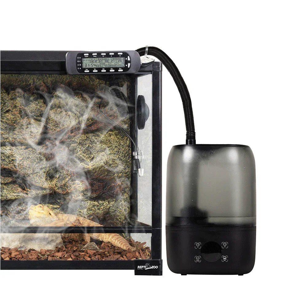 4L Reptile Fogger Mister for Reptile Terrariums， Humidifier Digital Tank Timing Terrarium Humidifier Smart Touch Screen Mister TF03 - REPTI ZOO