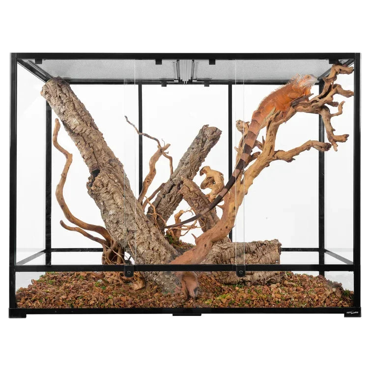 REPTIZOO Reptile 135 Gallon Large Glass Terrarium 48" x 18" x 36" Sliding Doors Reptile Terrarium RK481836 - REPTI ZOO Main image